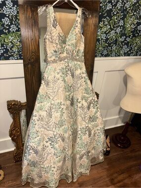 Nwt Colors Couture J051 Mint  A-line Pageant / Prom Embroidered Bedazzled Gown